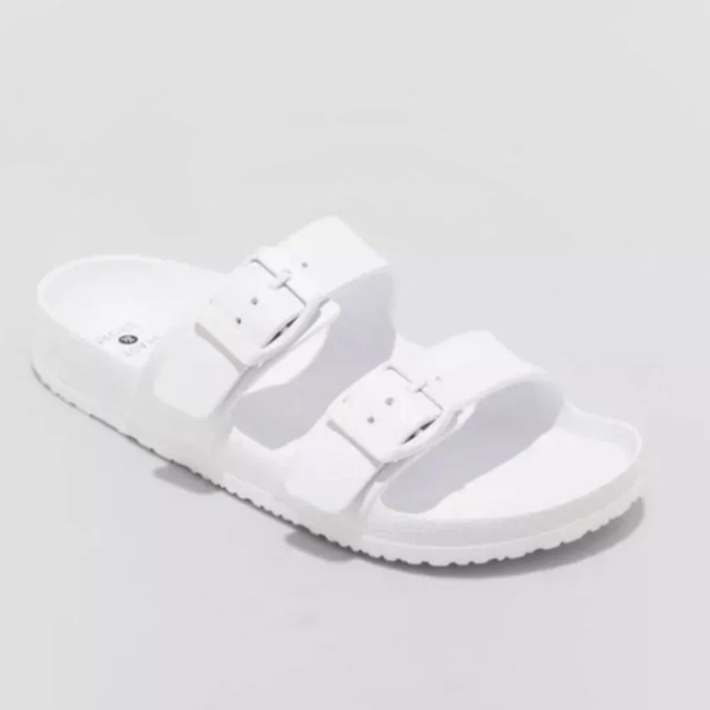 Neida EVA Two Band Slide Sandals White - Shade & Shore - Picture 1 of 4